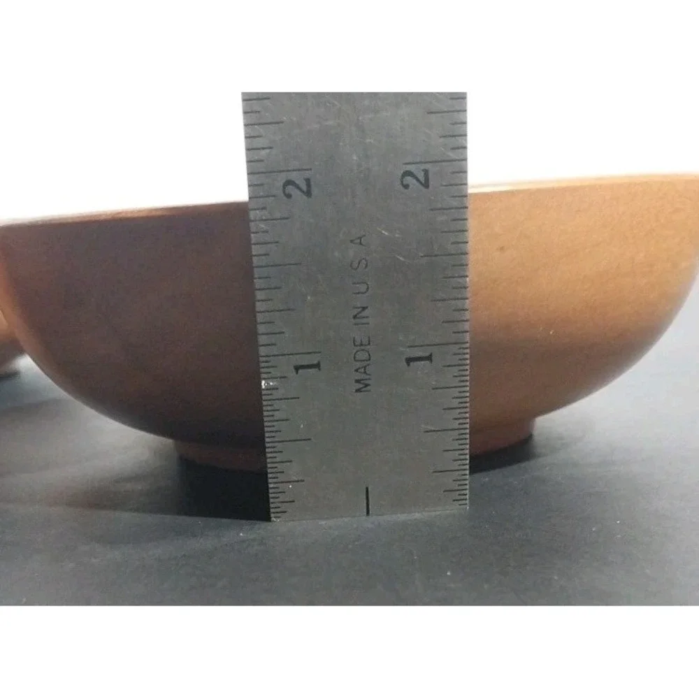 Vtg 4 Pc Mid Century Japanese Turned Wood Salad Bowl Set